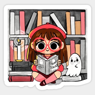 Reading Ghost Stories Sticker